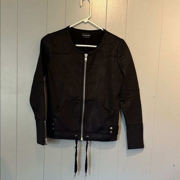 The Kooples Black Moto Jacket Size Small - Picture 1 of 3